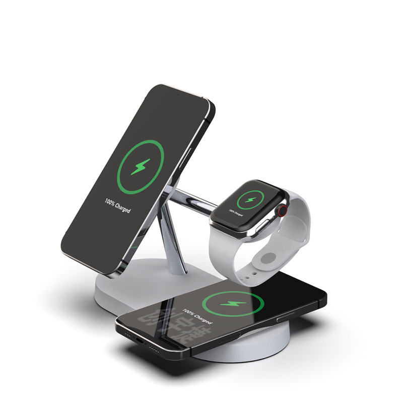 T268 5-in-1 Wireless Charger with Night Light for iwatch Apple Phone Airpods Wireless Charger