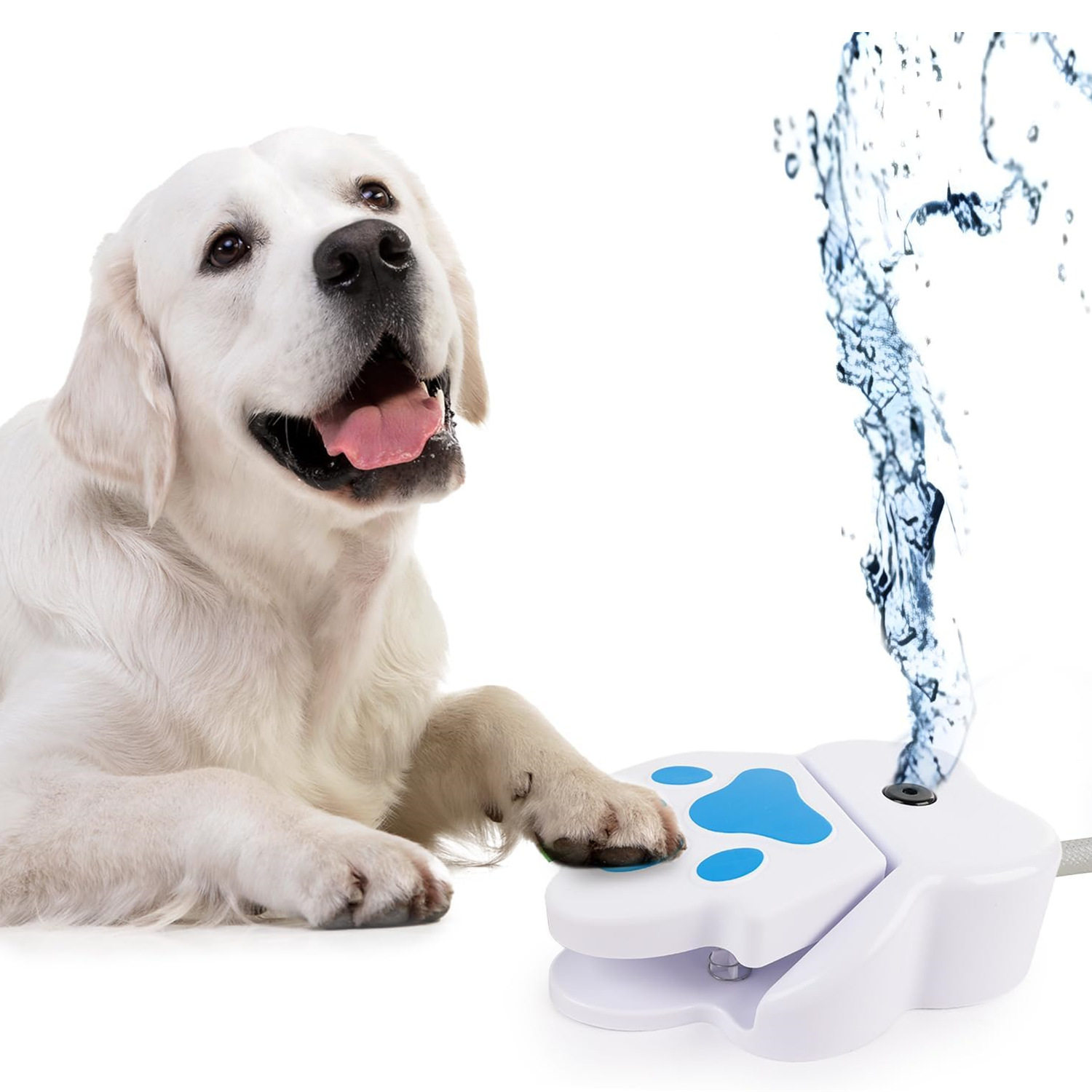 PAWISE Summer Outdoor Dog Water Dispenser Pet Foot-operated Fountain Dog Garden Spray Water Sprinkler Toy