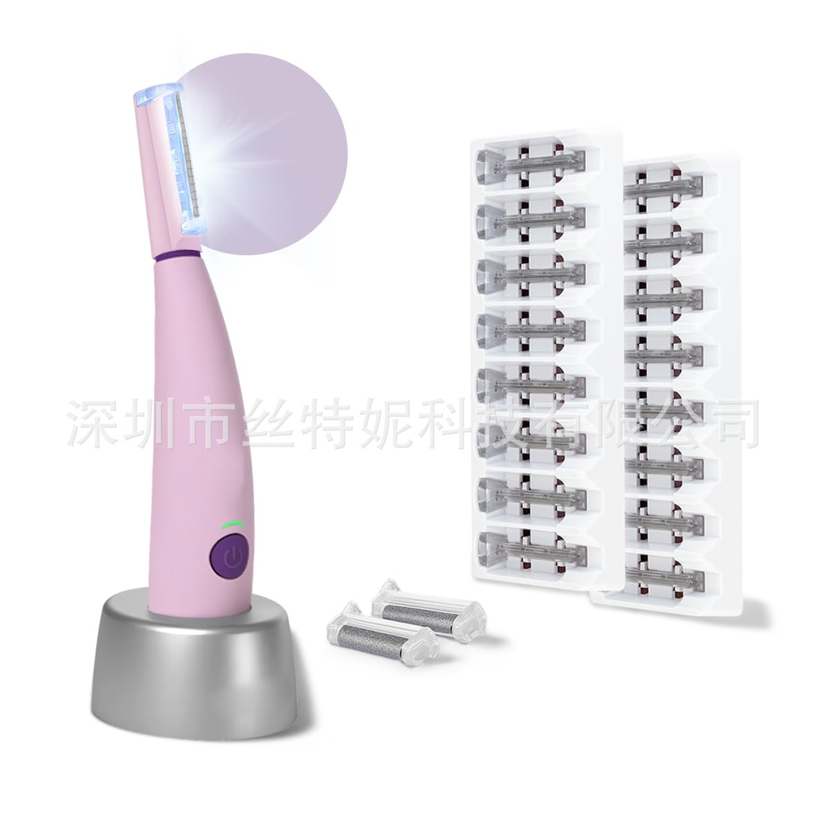 Women's Razor with LED Light for Body Hair and Face Hair Trimming