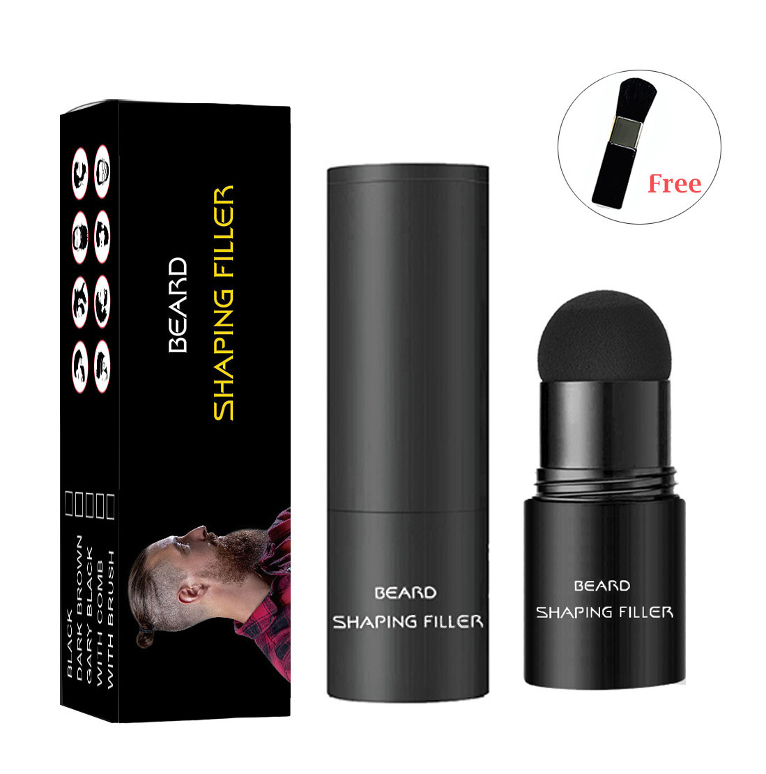 New Beard Thickening Powder Mustache Filling and Thickening Stick Beard Styling Concealer Beard Stamp Own Formula