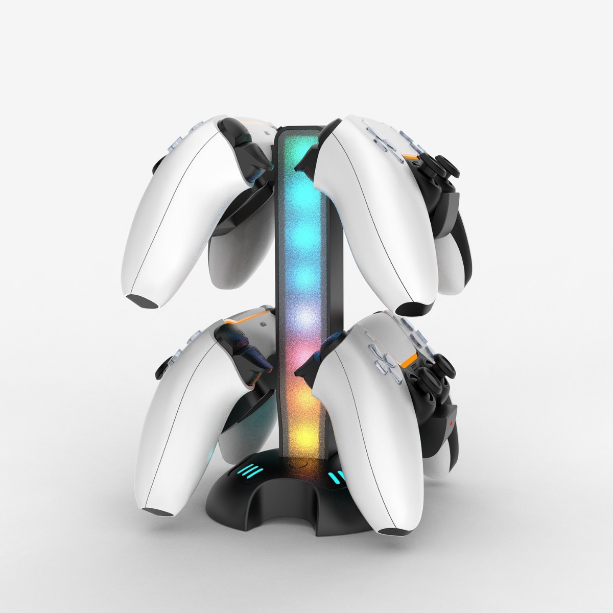 PS5 handle charging stand 4-in-1 stand handle storage stand RGB light luminous game handle display stand