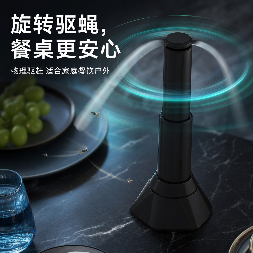 Fly Fans Outdoor Automatic Fly Catcher Indoor Fly Repellent Mosquito Repellent Fan Retractable Blade Fly Repeller