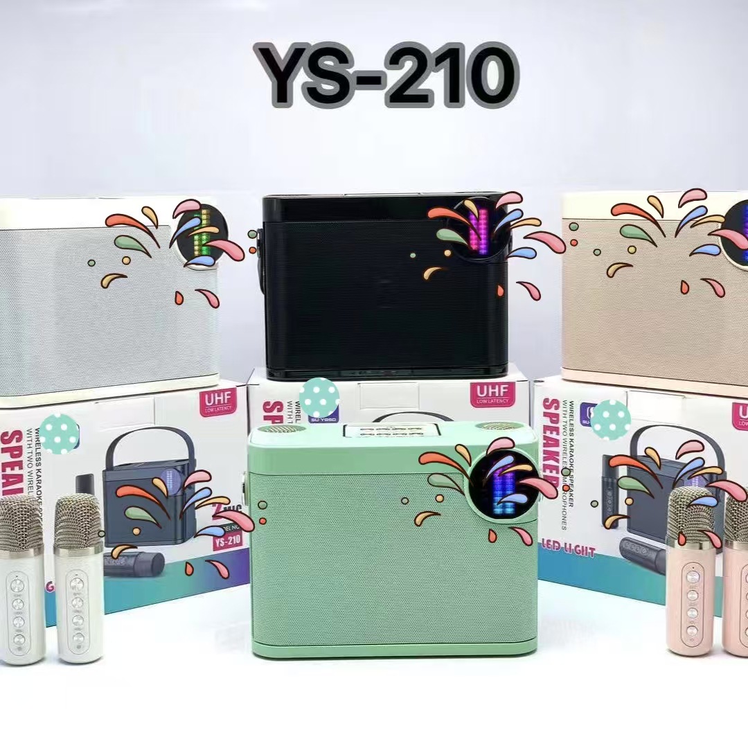 YS210 Handheld K歌 Bluetooth Speaker Phone Wireless Microphone USB Portable KTV Outdoor 203 Bluetooth Speaker