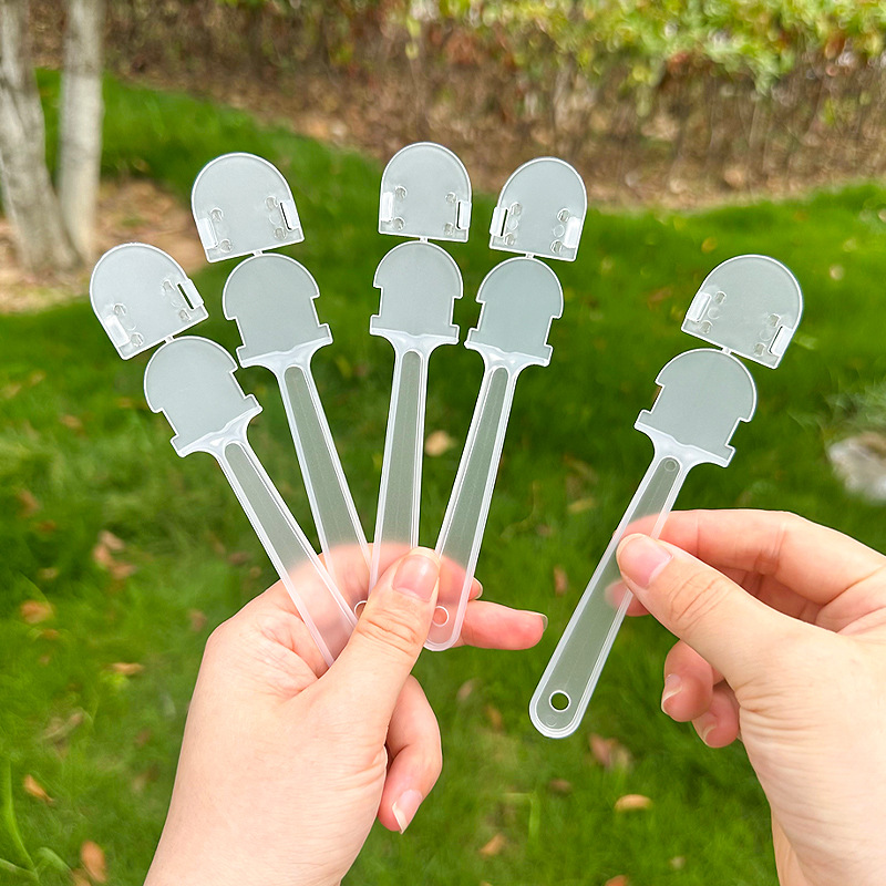 Mini fan handle fan handle kindergarten round fan DIY transparent plastic handle graffiti advertising fan fan handle accessories