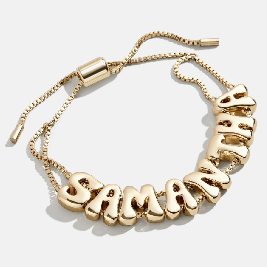 26 Letters DIY Combination Bracelet 18K Real Gold Plated Jewelry