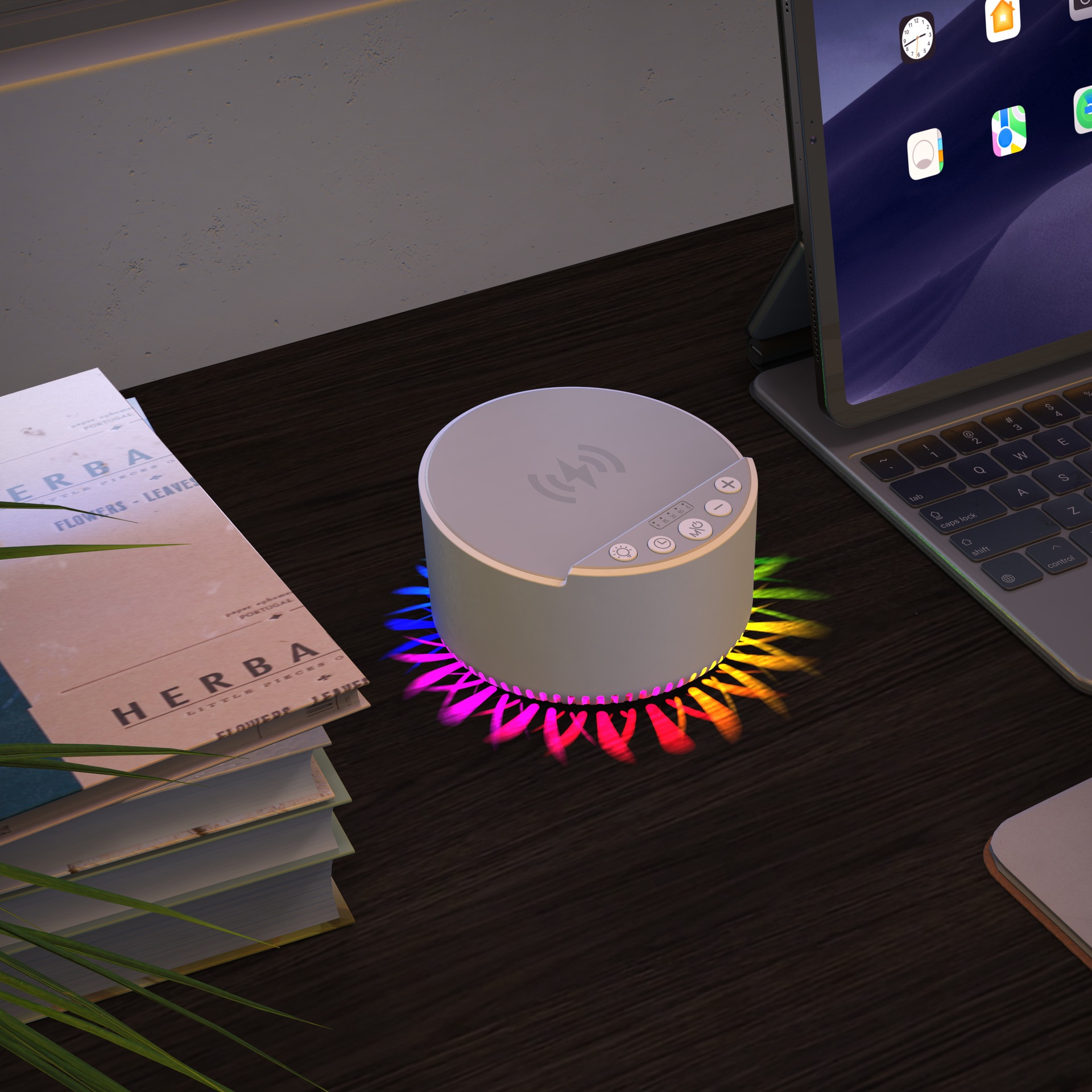 New Night Light White Noise Speaker Wireless Charging Bluetooth Speaker with White Noise Sleep Aid Multifunctional Speaker