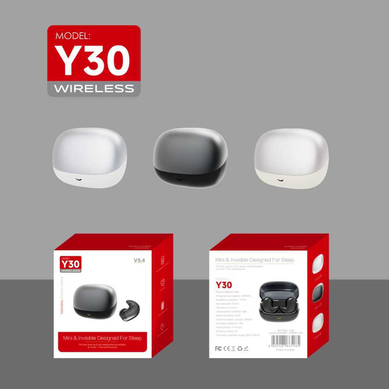 Y30 Wireless Bluetooth Earphone High Sound Quality Mini Ultra Small Non-in-ear Invisible Sleep Earphone