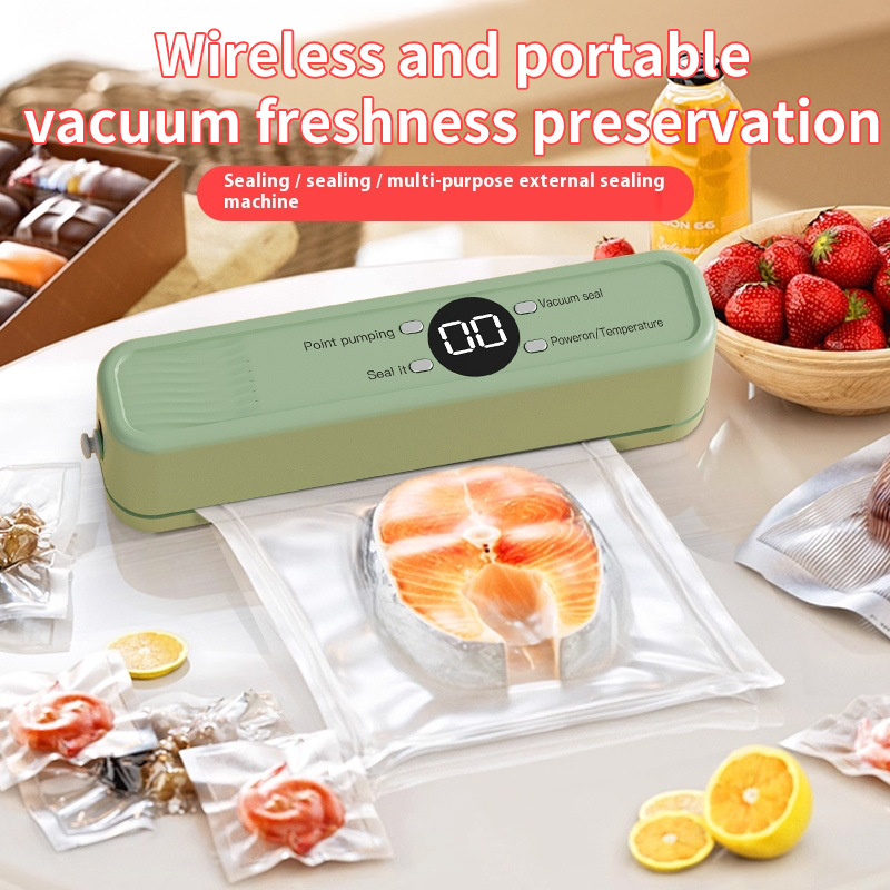 Home Kitchen Fresh-keeping Vacuum Sealer Home Small Rechargeable Food Sealer Automatic Sealing Vacuum Sealer