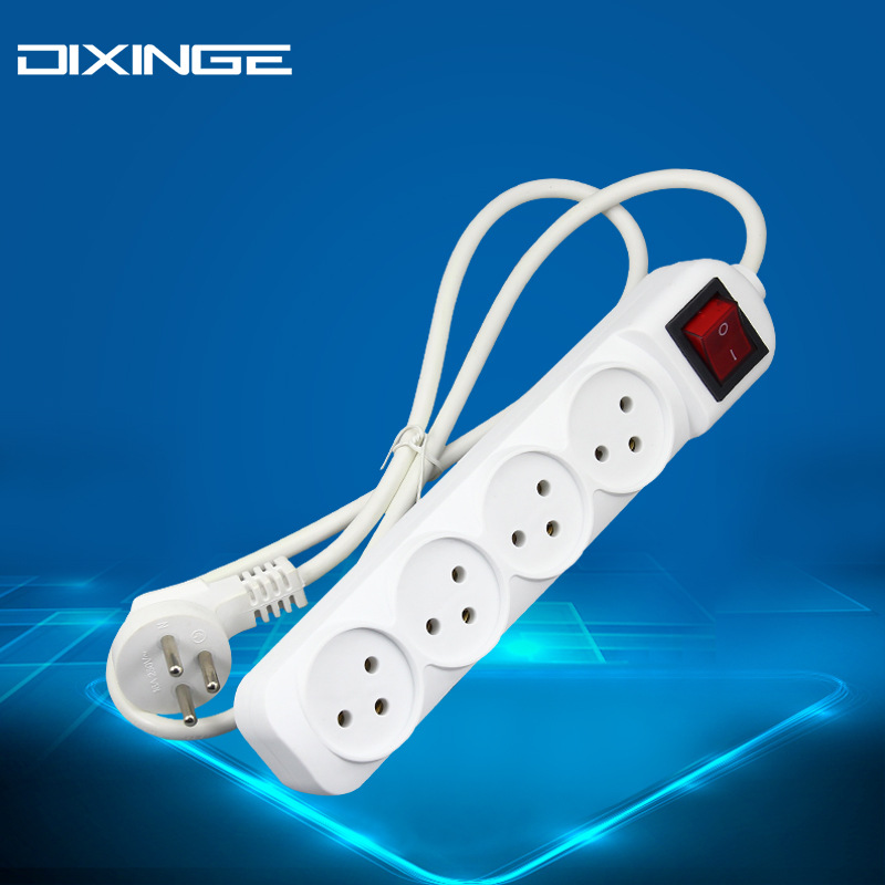 1-meter cable with master switch 4-socket Israeli standard 16A power strip, four-socket Israeli power strip