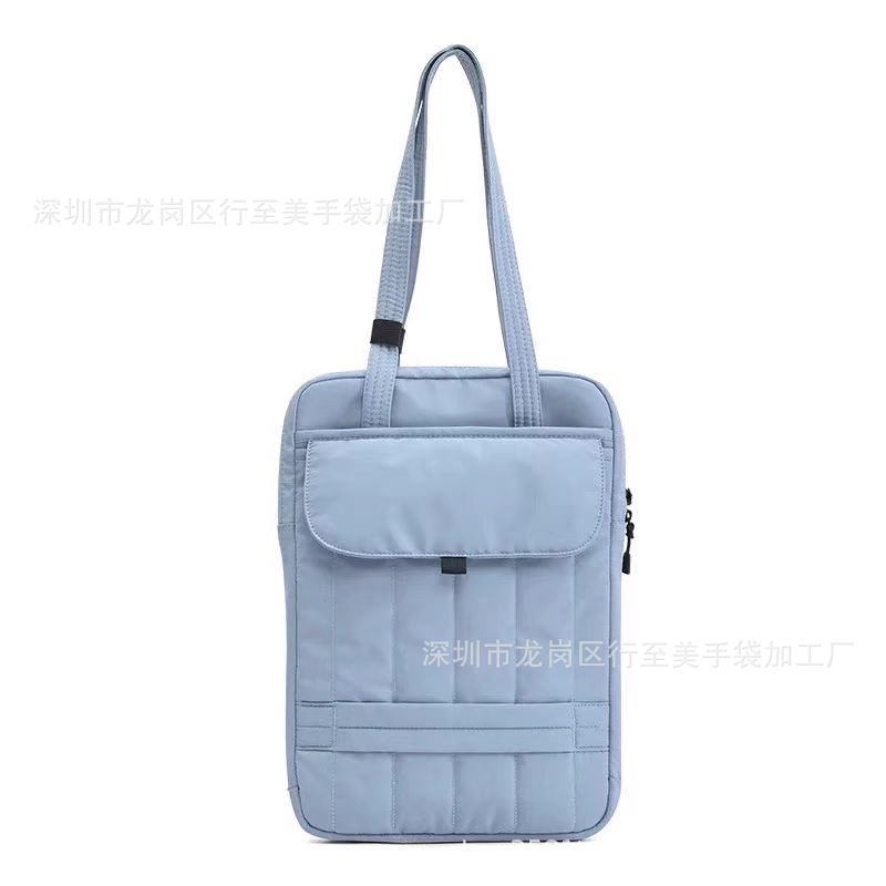Laptop handbag waterproof polyester multi-purpose tote shoulder bag large capacity storage bag