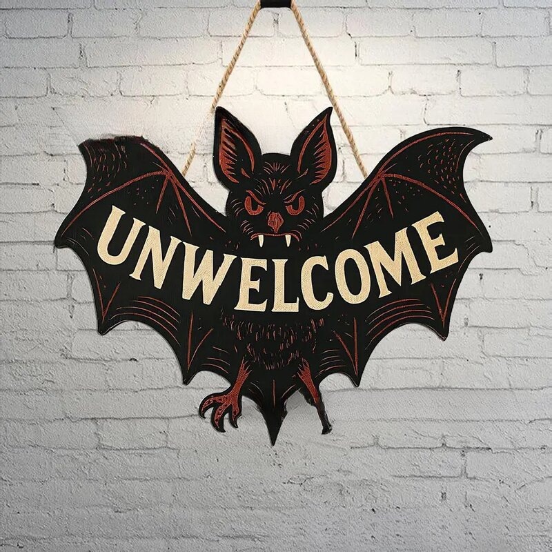New Halloween Bat Halloween Wooden Hanging Ornament Wall Door Party Scene Layout Decoration