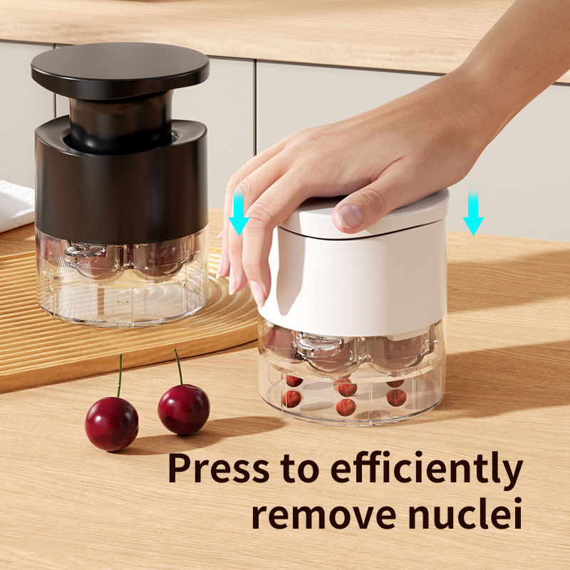 Seven-hole press cherry pitter, kitchen pitting and coring gadget