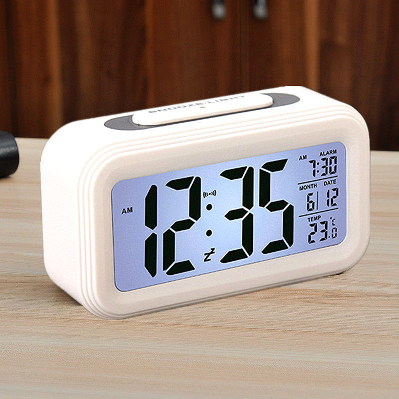 Smart Clock Electronic Alarm Clock Silent Glow Lazy Snooze Clock Multifunctional Digital Small Alarm Clock