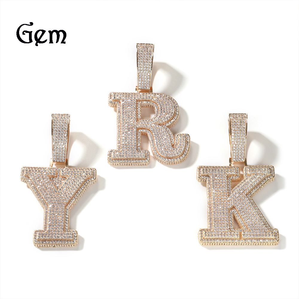 Street 26 Letter Necklace Hip Hop Diamond Men's Pendant Niche Couple Accessories