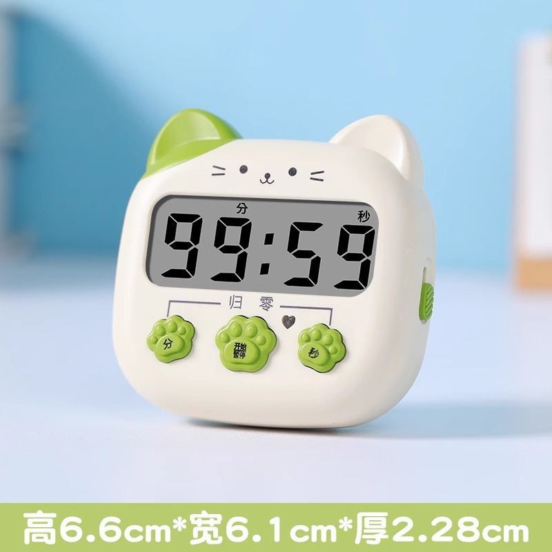 Electronic timer cartoon student children learning special desktop digital electronic timer mini kitchen magnetic