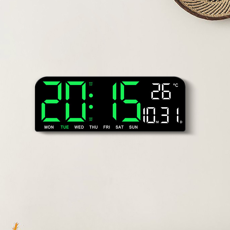 New Large Screen Alarm Clock Simple LED Desktop Clock Clock Large Size Table Clock Hanging 0707