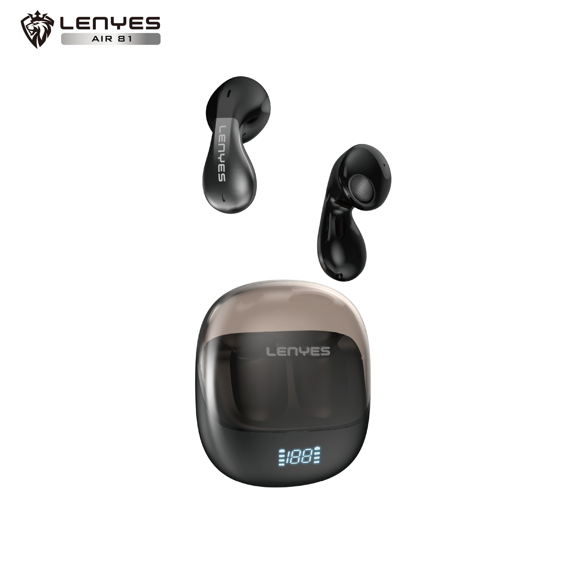 Private Mold New AIR81 Bluetooth Headphones TWS Wireless Mini Sports Running LED Display Battery Level Gaming