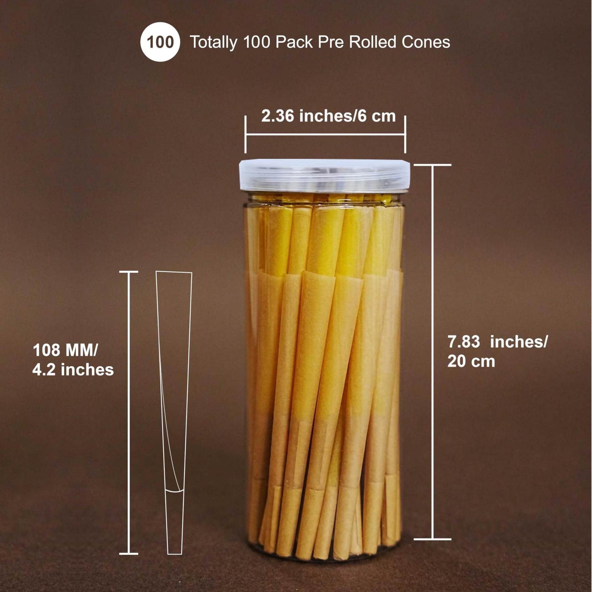 TEMU Pre Rolled Cones 100pcs/Tin Kingsize Cone Pre Rolled Paper