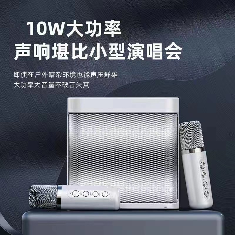 YS203K Karaoke Bluetooth Speaker Wireless Dual Microphone KTV All-in-One Machine Home Outdoor 203 Bluetooth Speaker