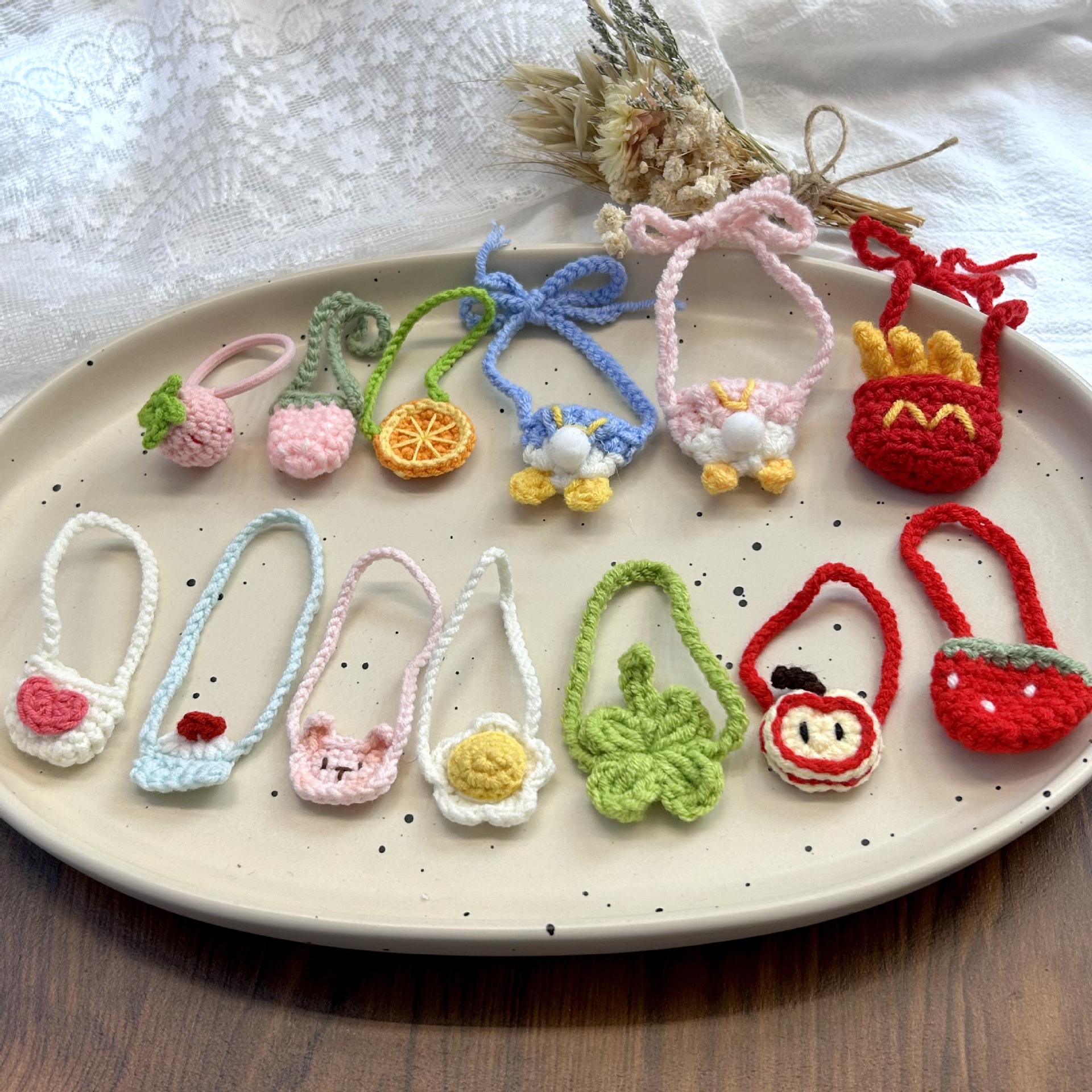 New 10cm cotton doll crossbody bag 15cm self-mocking bear kt crossbody bag Monchhichi Labubu accessory wholesale