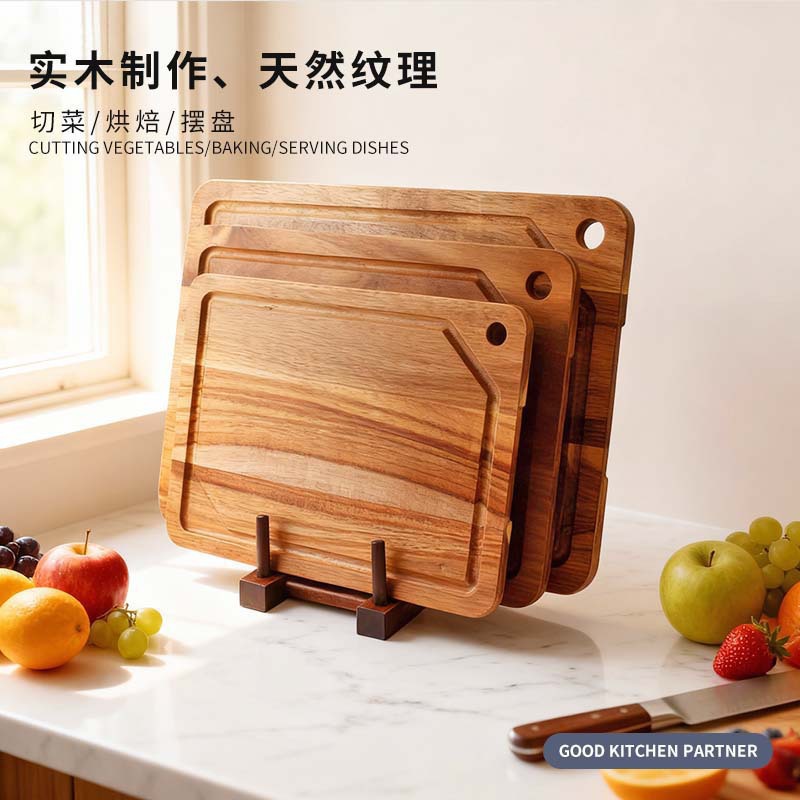 Original Ecological Acacia Wood Spliced Cutting Board Does Not Damage Knives Sturdy and Durable Solid Wood Spliced Home Bone Chopping Board Factory
