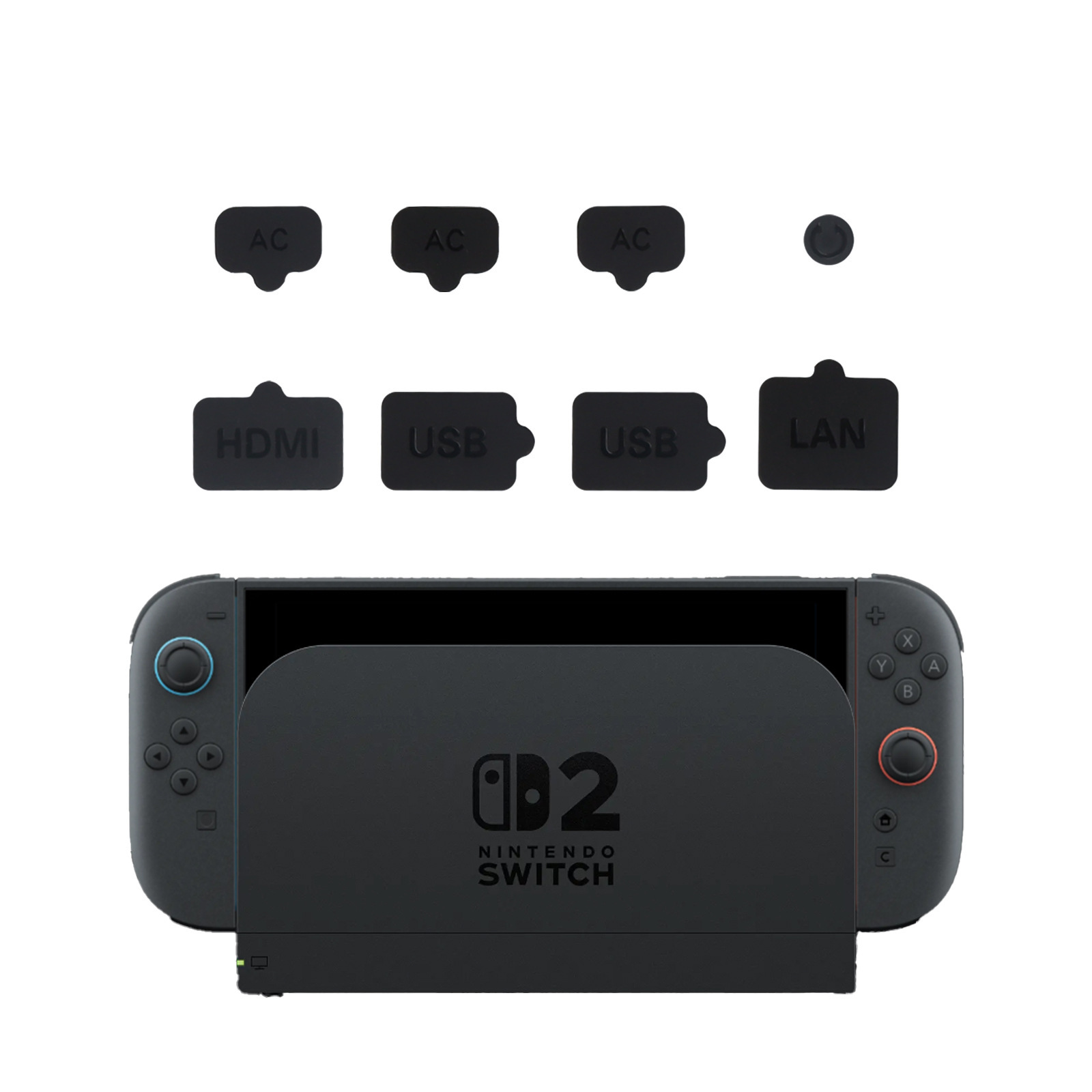 Switch 2 console dust plug set SWITCH 2nd generation dust plug USB HDMI silicone 8-piece set