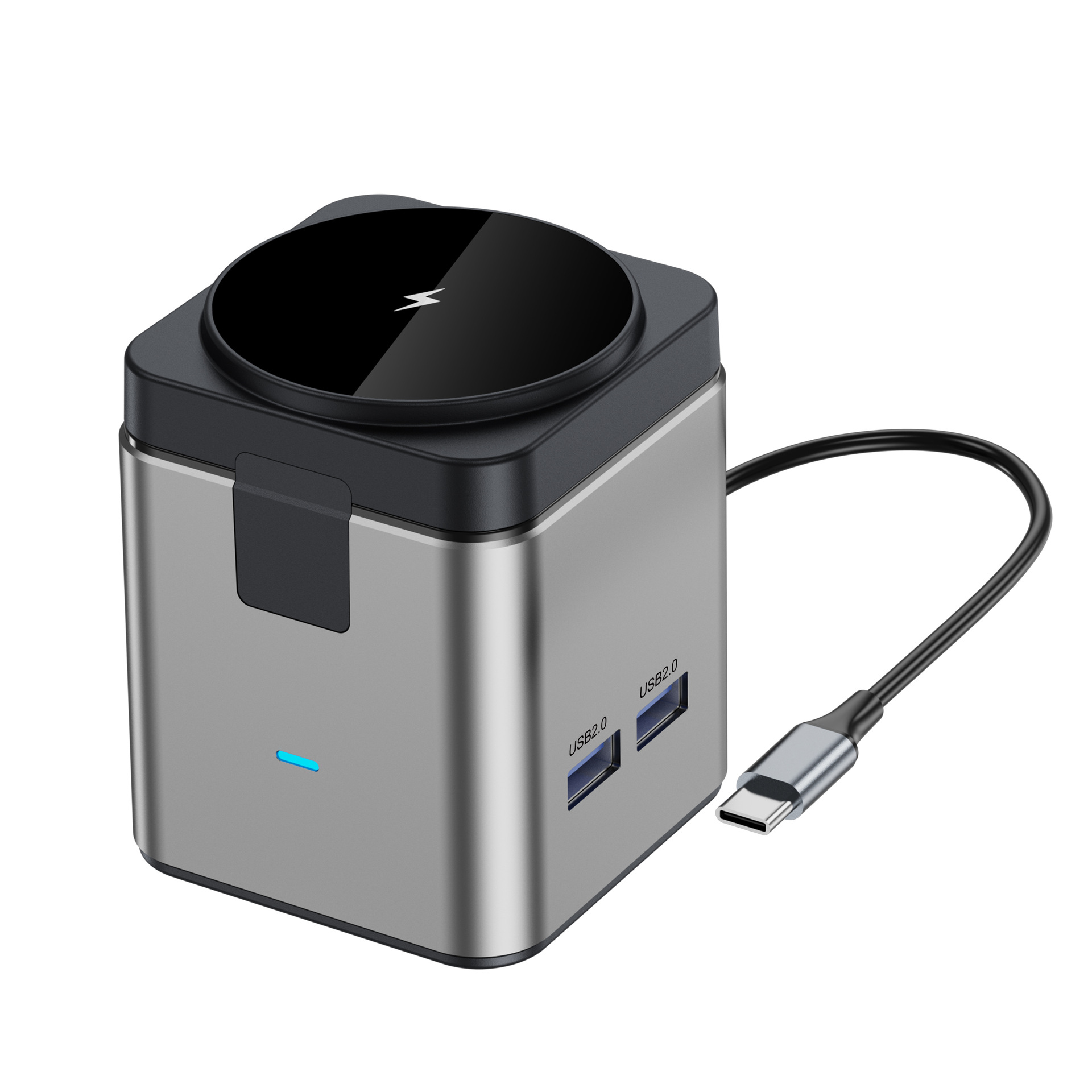 Expansion Dock Type-C Expansion Dock USB 15W Magnetic Wireless Charger HUB External Phone Computer Splitter