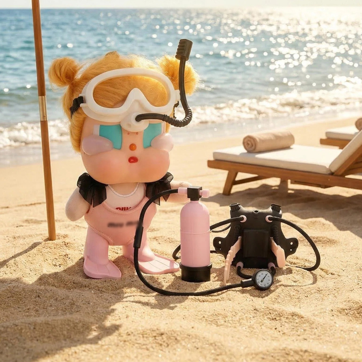 Suitable for Crybaby Vinyl Series Professional Diving Equipment Extreme Sports Scuba Swimming Set
