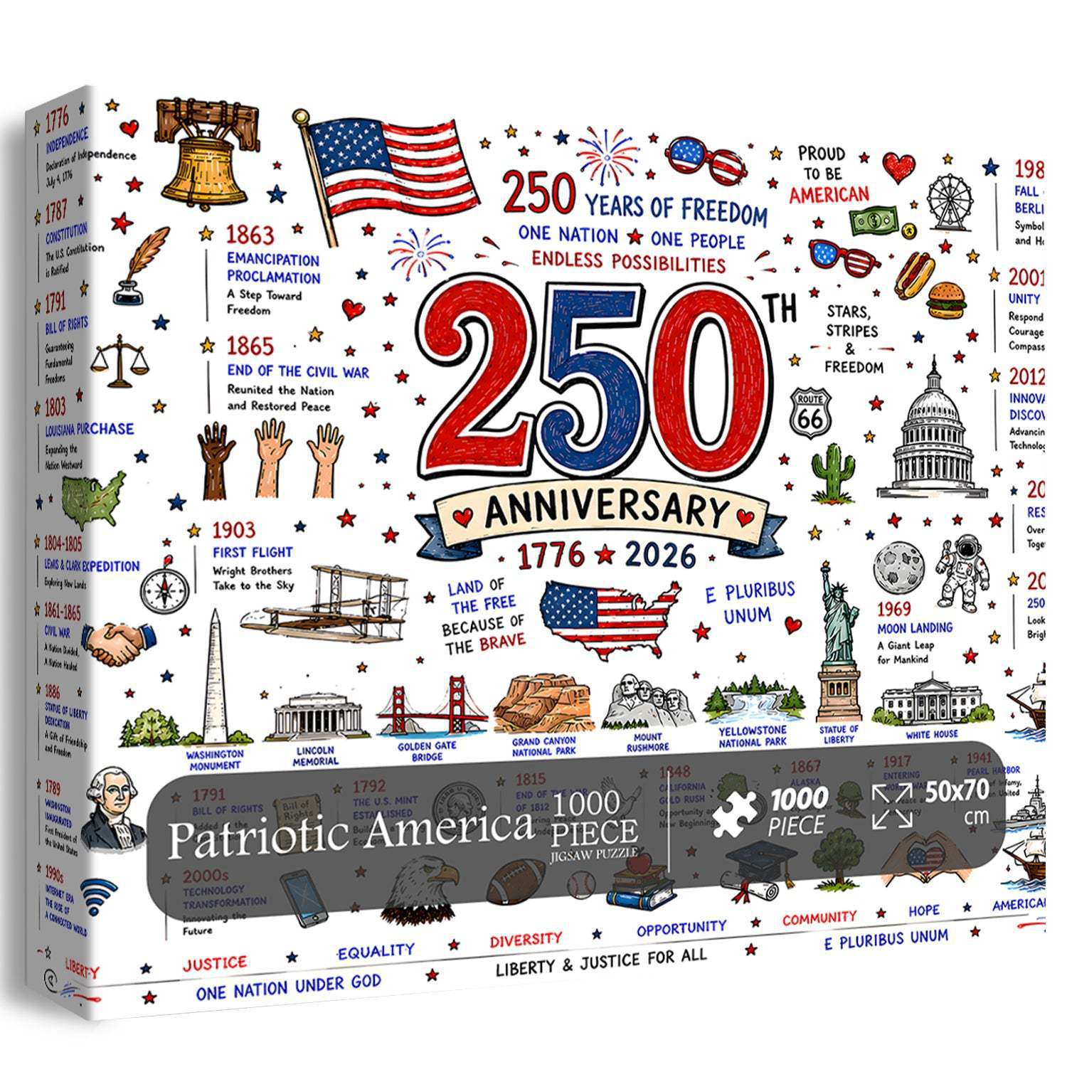 New Patriotic America Jigsaw Puzzle 1000 Pieces Patriotic Puzzle