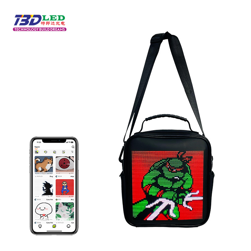 New Crossbody Bag, LED Backpack, Outdoor Portable LED Advertising, Didi LED Dynamic Backpack, LED Screen