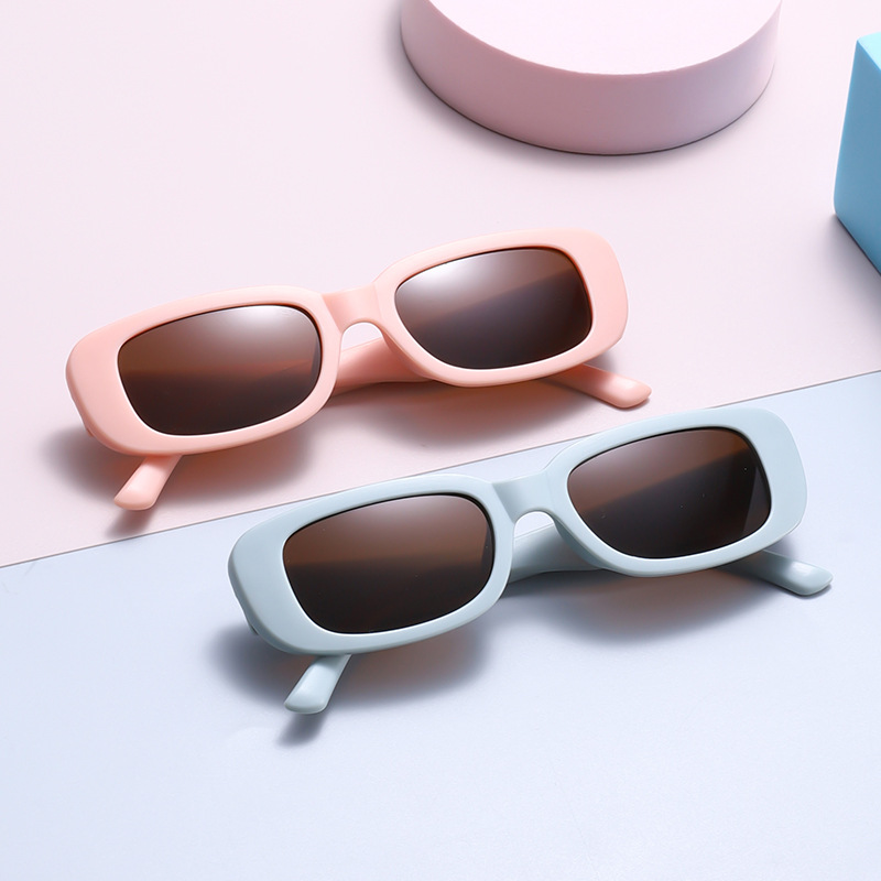 Children's oval square frame sunglasses, cool street snap男女 baby posing sunshade sunglasses