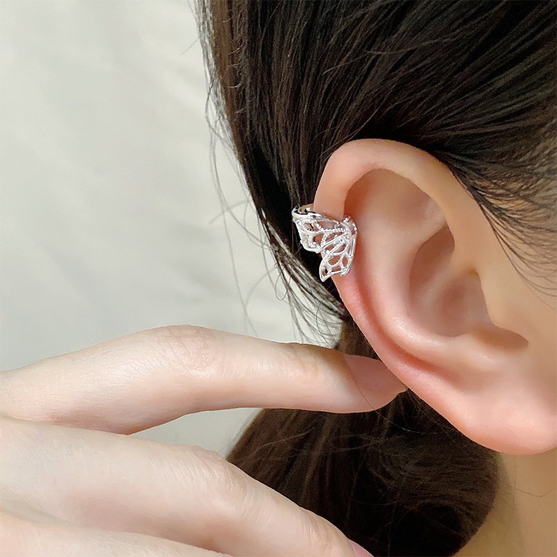 Lively Butterfly Ear Cuff No Piercing Snake Year INS Hollow Butterfly Ear Clip Small Elf Ear Cuff