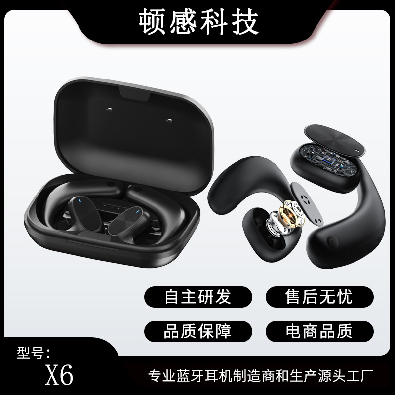 Private Mold TWS Bluetooth Earphones In-Ear-Free Wireless Bone Conduction Earphones Huaqiangbei Hanging Ear Type