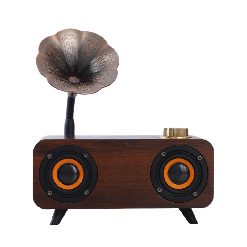 Wooden Bluetooth Speaker Desktop Computer Multimedia Stereo Surround Outdoor Portable Mini Wireless Speaker