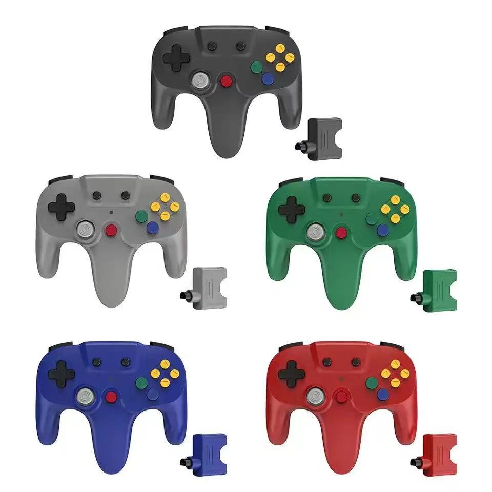 N64 Wireless Gamepad N64 Console Interface Wireless Gamepad Multi-Color 2.4G Wireless Gamepad