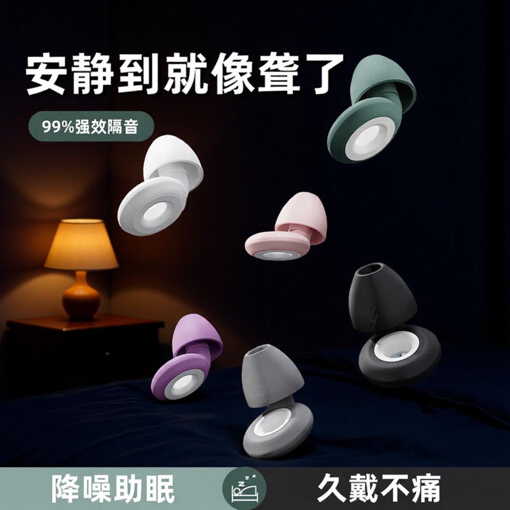 Professional Waterproof Noise Reduction Silent Soundproof Sleeping Earplugs Split Design Adult Swimming Waterproof Earplugs