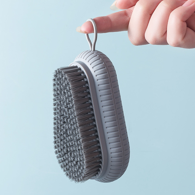 Plain soft-bristle laundry brush household non-damaging clothes, multi-functional shoe cleaning plastic board brush
