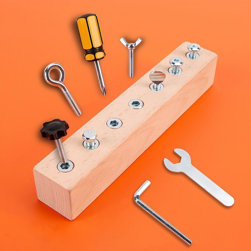 Montessori Early Education Toy Solid Wood Screw Disassembly Toy Promote Intellectual Development Kindergarten Teaching Aid
