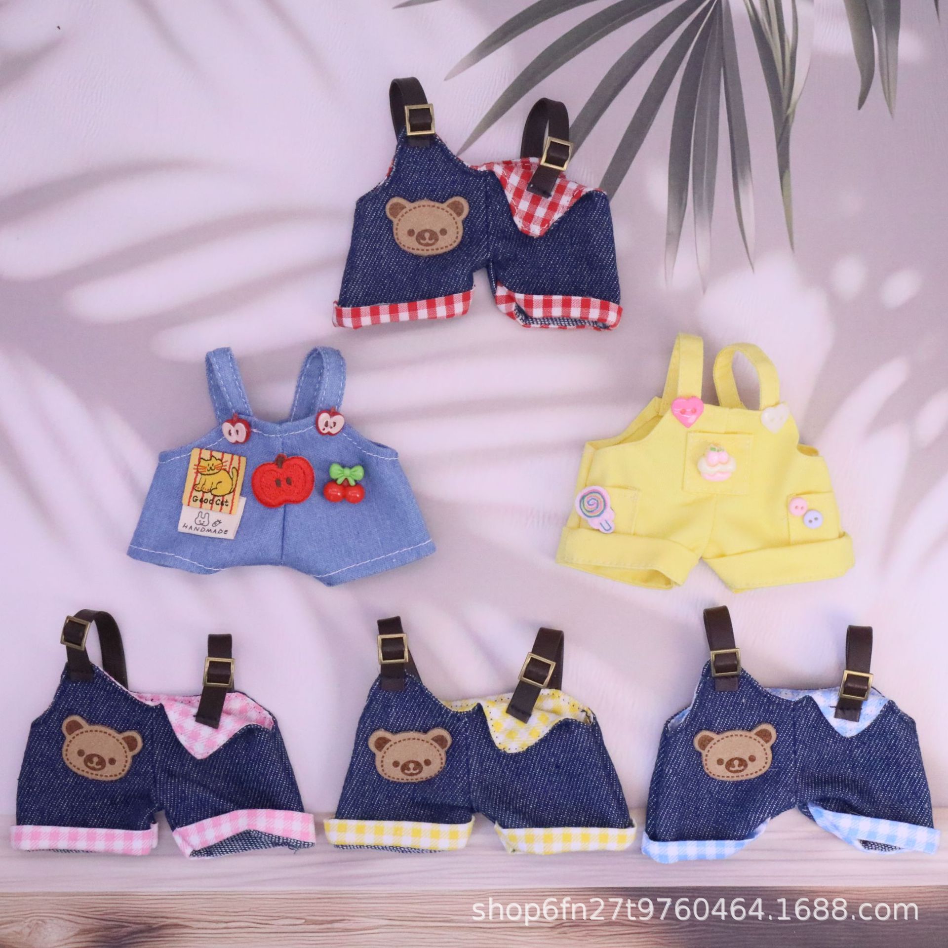First second third generation Labubu doll clothes Labubu clothes vinyl doll hat glasses overalls set dress wear