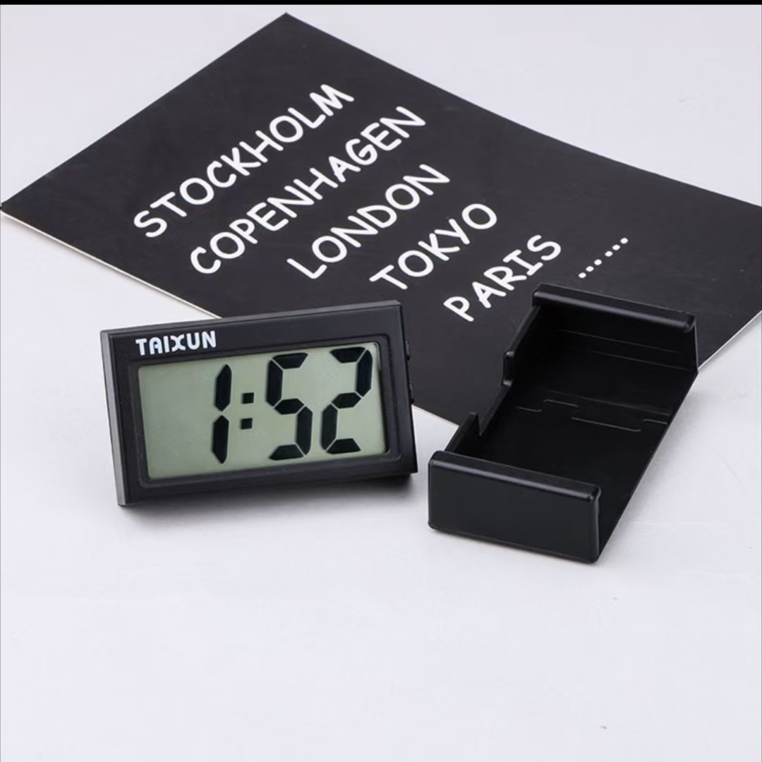 Large Screen Home Electronic Watch Adhesive Digital Electronic Clock Upgraded Version Car Electronic Watch Simple Large Character Watch