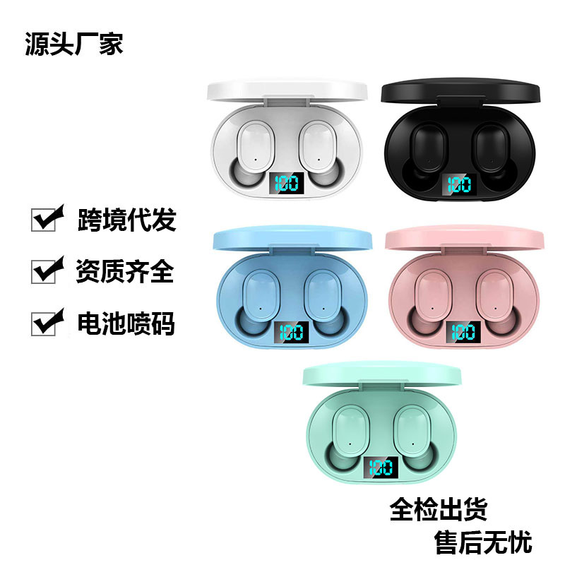E6S Wireless In-ear Bluetooth Headset Mini Sports Business Style Ultra-long Battery Life