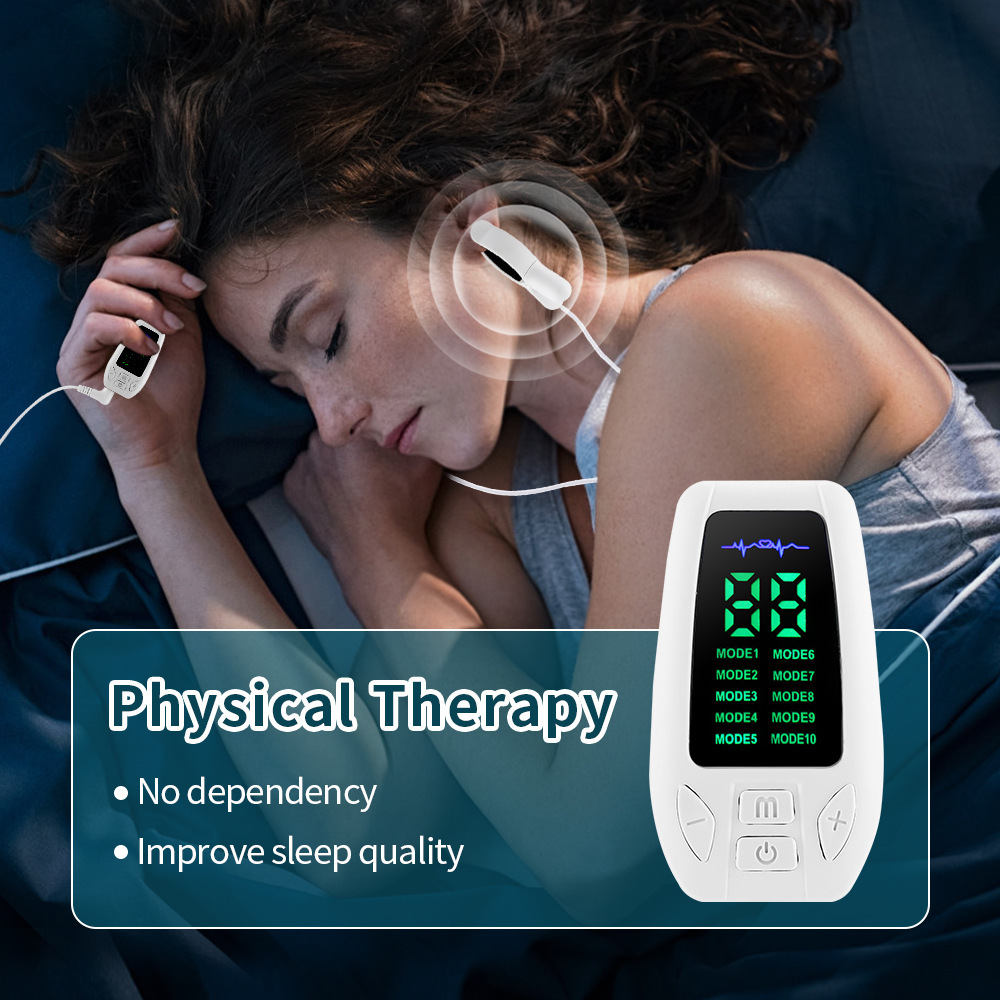 EMS microcurrent massager relieve fatigue ear clip sleep aid device sleep aid device meridian physiotherapy device