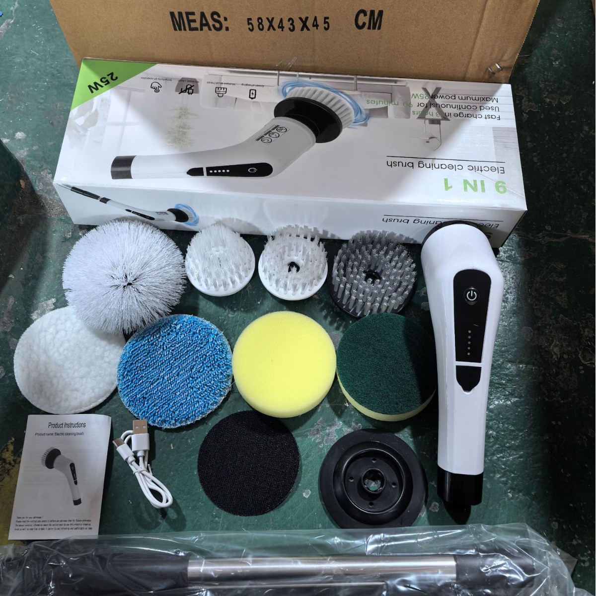 TK multifunctional electric cleaning brush household kitchen bathroom bathroom crevice nine-in-one cleaning