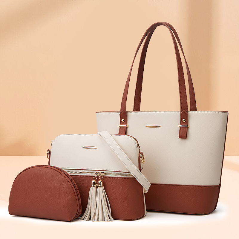 2026 new mother-child bag tote bag three-piece set shoulder crossbody handbag bag bag