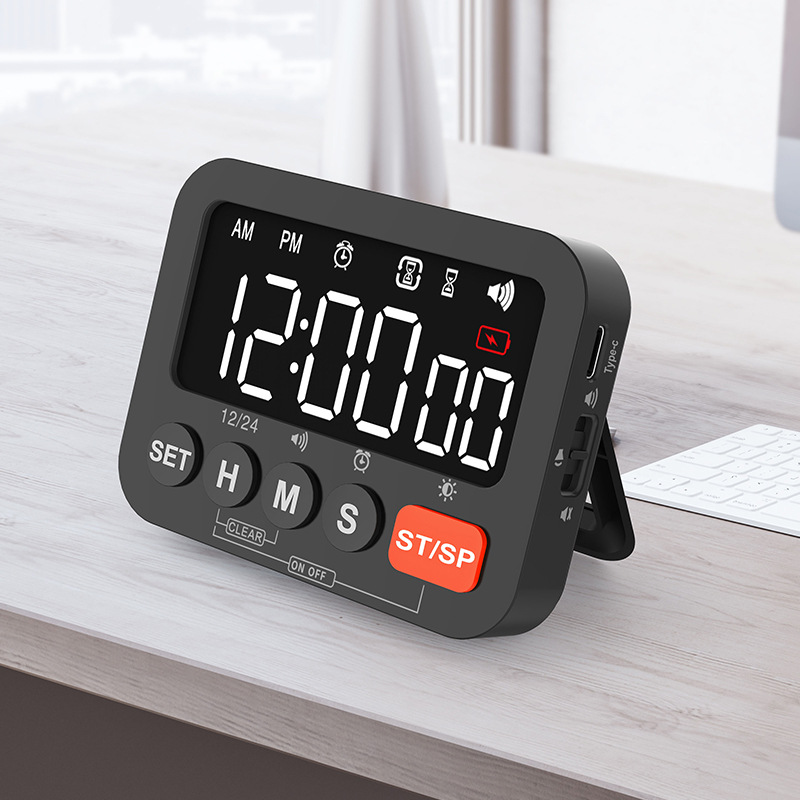 LED Digital Alarm Clock Timer Clock Kitchen Baking Countdown Timer Time Reminder