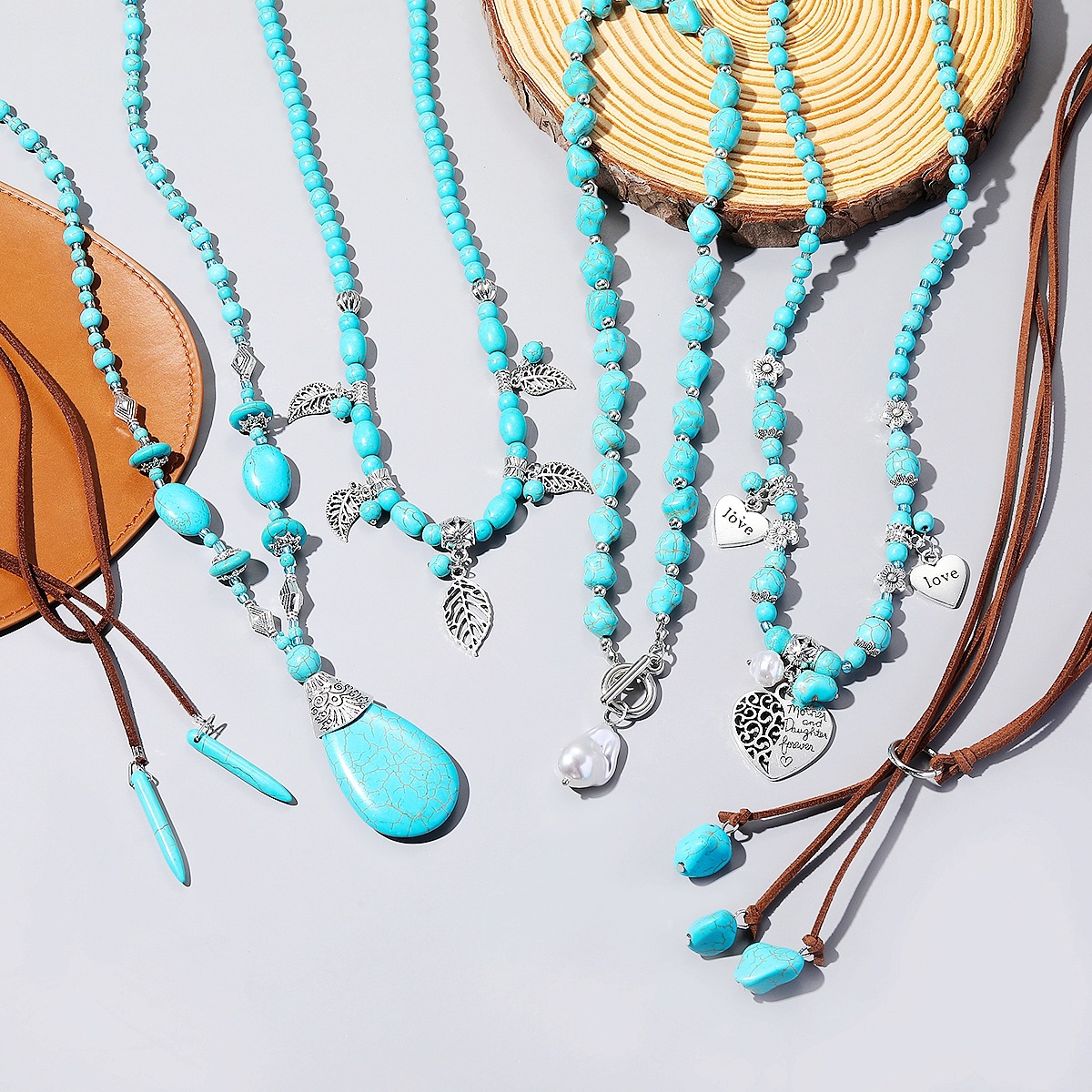 Necklace turquoise necklace Bohemian ethnic style turquoise necklace women