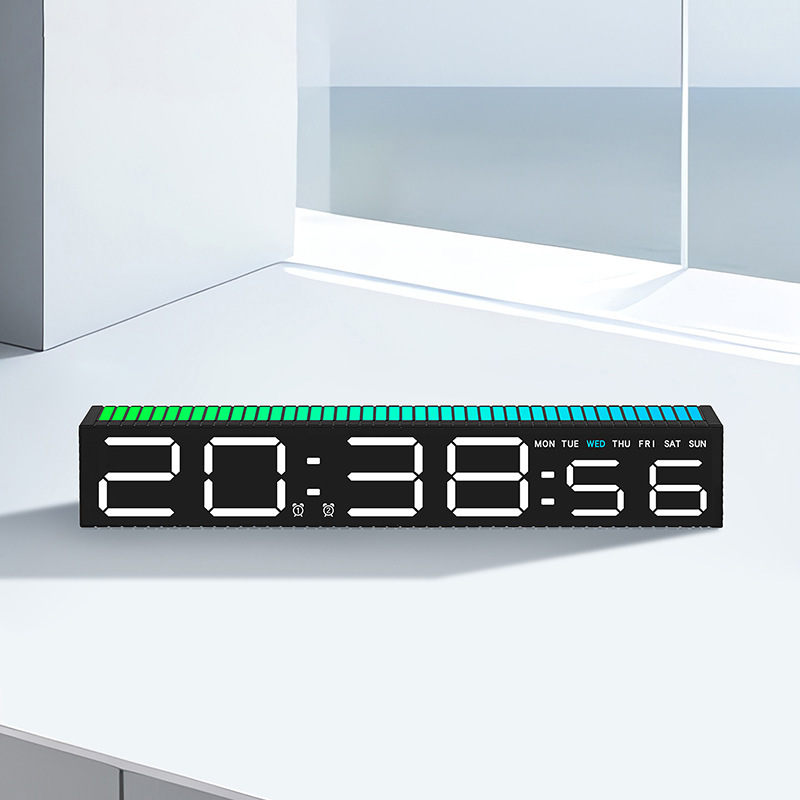 LED Electronic Clock Simple Alarm Clock Pickup Light Clock Electronic Clock Bedside Ornament 5517