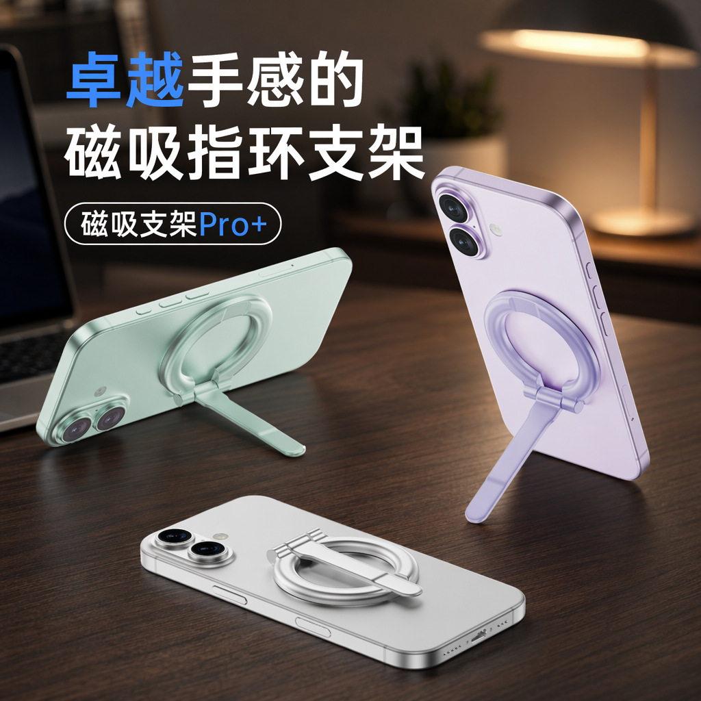Full Metal Strong Magnet MagSafe Phone Magnetic Ring Stand Multi-functional Ring Holder Phone Stand
