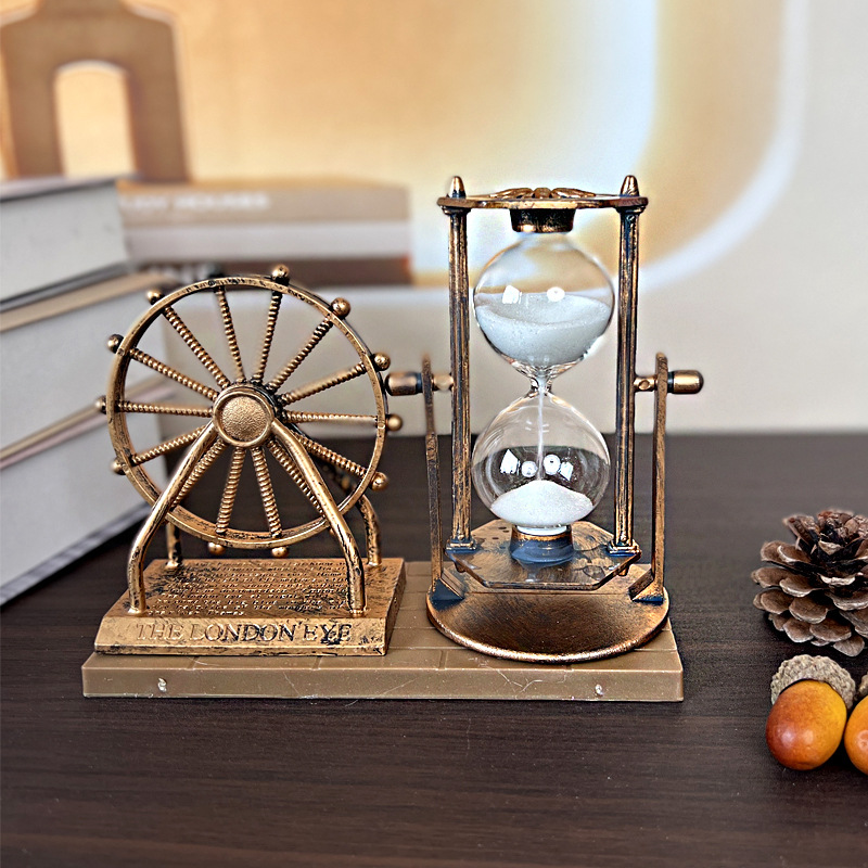 I0332 Student Gift Ferris Wheel Hourglass Sand Timer Ornament Home Decoration Ornament Craft