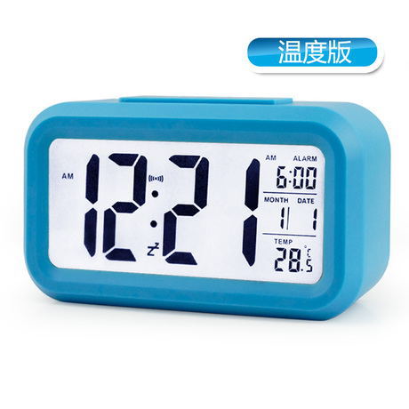 Silent Smart Clock, Night Light Lazy Student Alarm, Light Bedside Clock, Snooze Electronic Clock